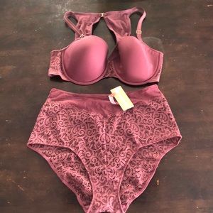 Third Love lace bra and panty set 36c/large